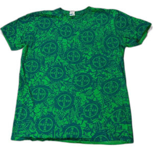 Men's Bayer promo t-shirt AOP Green Y2K 100% Cotton